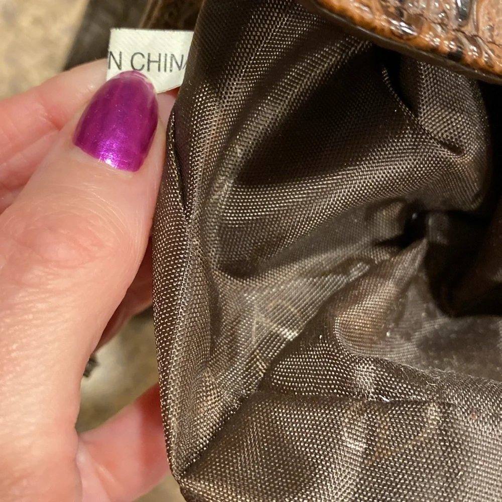 Diva Collection Brown Handbag with Two Handles bag - Picture 13 of 17